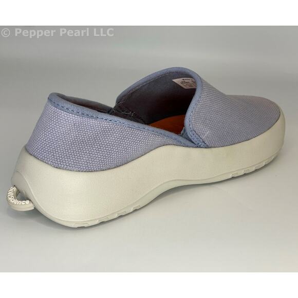 Light Blue Canvas Women's Size 5 Unisex Espadrille Mule Slip On Comfort Shoe - Picture 5 of 11